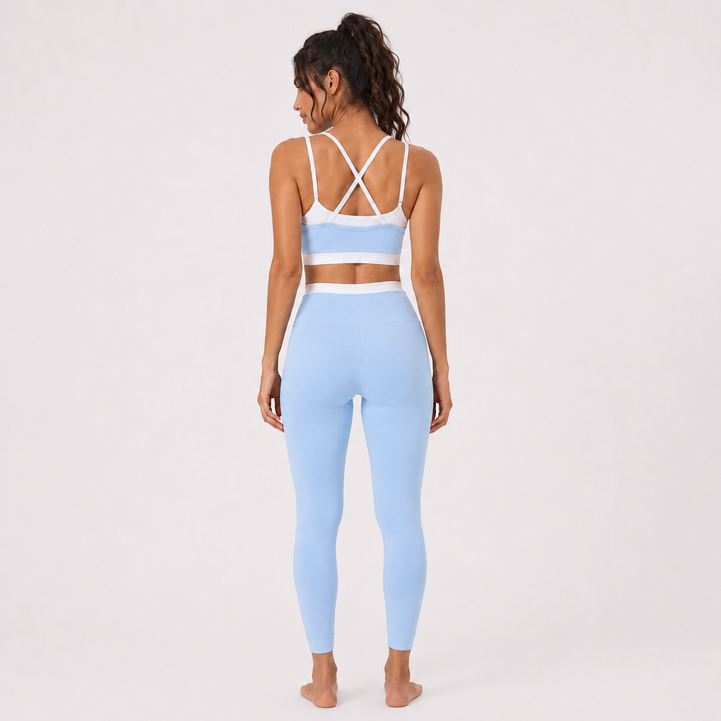 Sky Blue__05_back-detail | Close-up back view showing the crossed straps in Sky Blue