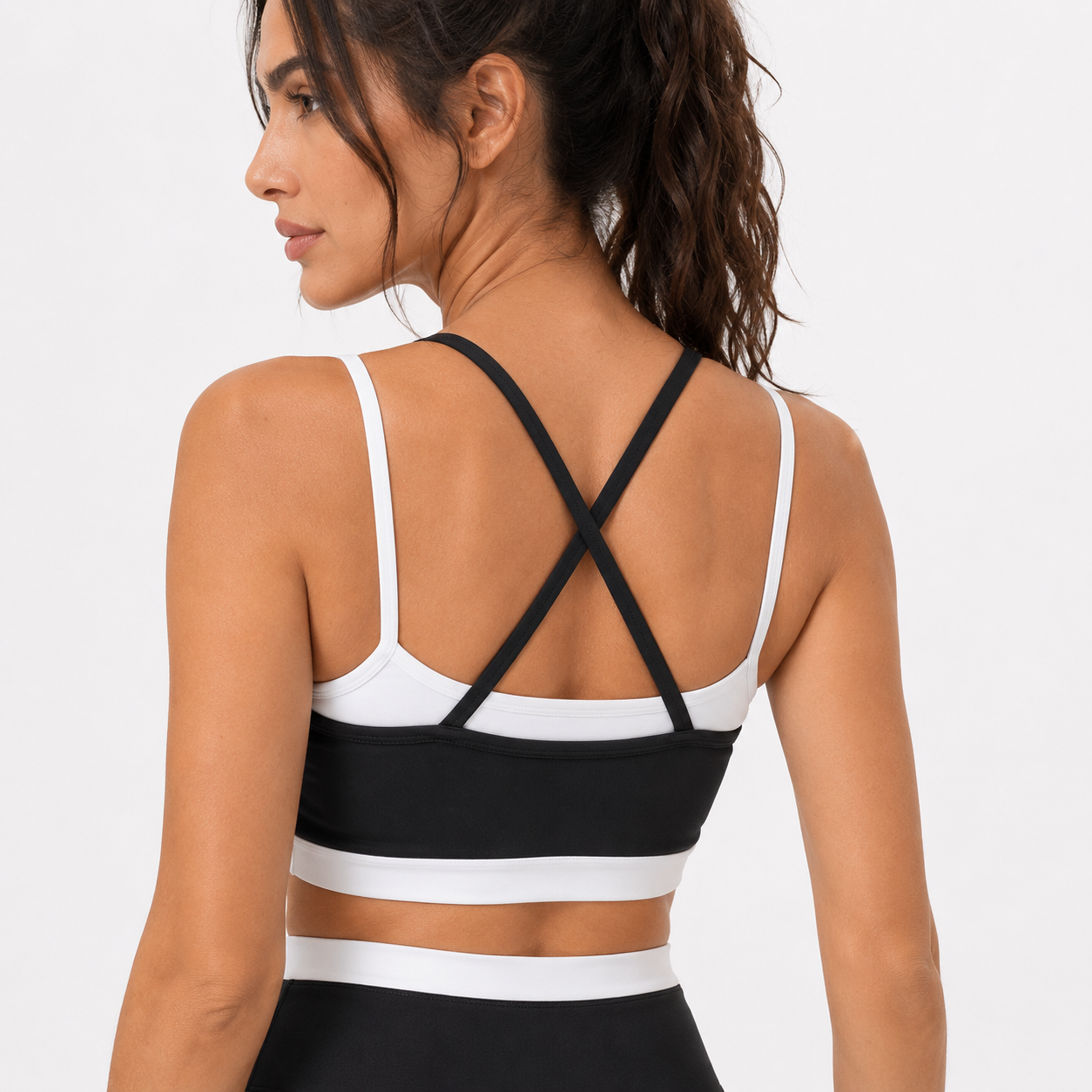 Senior black__03_back | Full-body back view of the EVECHI Overlay Set in black
