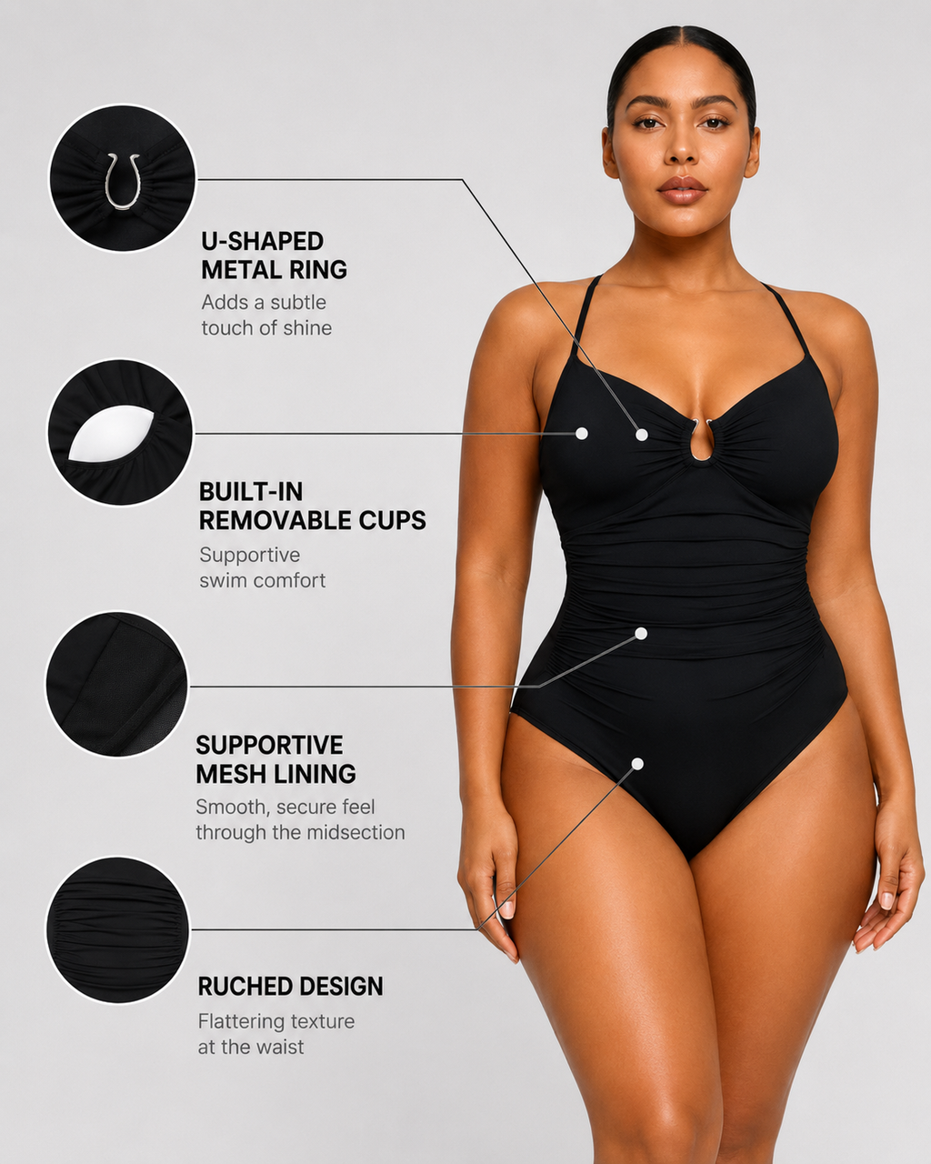 The CurveLock Sculpting One-Piece Bathing Suit